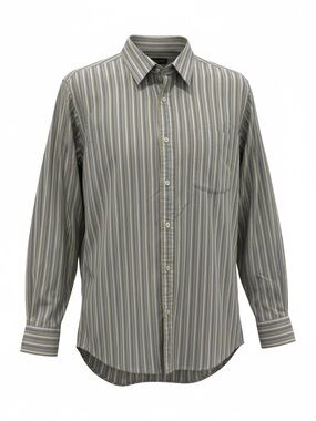 Banana Republic Men's 100% Cotton Striped Button-Down Shirt Blue,Green,White  XL